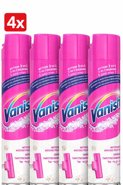 (4x) Vanish Gold Mousse voor Tapijt Vlekkenverwijderaar - 4 x 600 ml