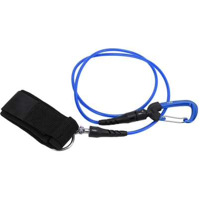 Vrijduik Lanyard Leash Duik Veiligheidstouw Kabel met Polsband Karabiner voor OnderwatersportenBlauw blauw