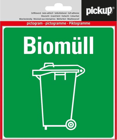 Pickup pictogram Aufkleber 14x14 cm Biomull