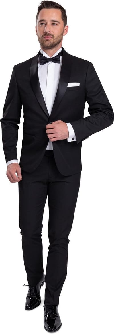 Suitable Smoking Harlem Stretch - Kostuum - Tuxedo Kostuum Heren voor chique Gala - Stretch - Maat 46