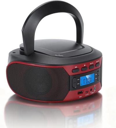 Draagbare CD Speler - Boombox Bluetooth Radio - Muziek Luisteren Buiten - 5 EQ Muziekmodi