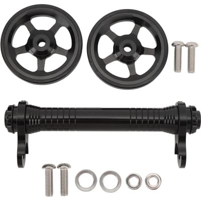 Roue Extensible de Vélo Télescopique Pliante Réglable Barre d'Extension en Alliage d'Aluminium Accessoires Faciles pour le Cyclisme noir