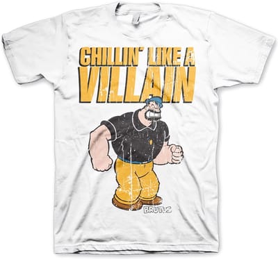 Popeye Chillin'Like A Villain T-shirt White