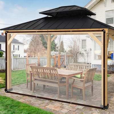 Waterdicht Transparant Zeildoek met Oogjes 4 m x 4 m - Weerbestendig en Slijtvast voor Tuin, Planten en Meubelen