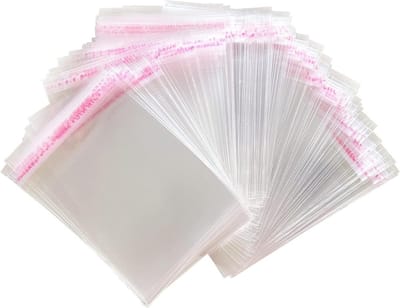 300 Stuks Zelfklevende OPP-zakken - Doorzichtige Plastic Cellofaanzakken - Platte Zak Geschenkzakjes - Kerst Koekjes Taarten Chocoladesuikergoed (9 * 12cm)