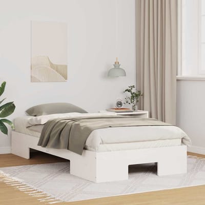 vidaXL - Bedframe - Wit - 75 - x - 190 - cm