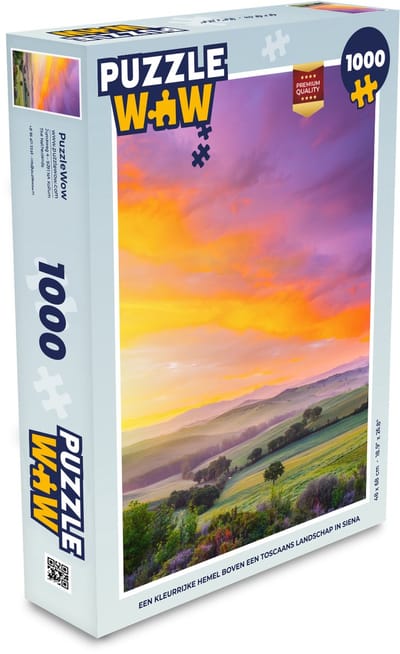 Puzzel Toscane - Landschap - Kleurrijk - Legpuzzel - Puzzel 1000 stukjes volwassenen