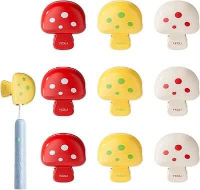 Set van 9 tandenborstelbeschermers, kunststof hoes voor hygiëne, ideaal voor thuis en op reis