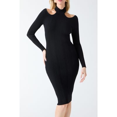 GUESS Nara Sweater Dress Jet Black A996 Taglia: 36 | Abiti Midi Outlet | Donna | Nero