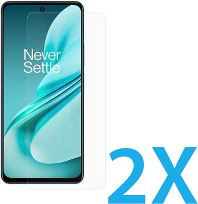 Glasplaatje Geschikt voor: Oneplus Nord N30 SE - 2x Screenprotector - screen protector - glas - bescherm - beschermglas