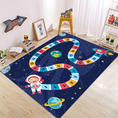 Oversized Slangen en Ladders Kleed Tapijt voor Woonkamer Slaapkamer Decor Kinderkamer Vloerkleed Antislip Vloermat Kinder Zachte Speelmat 50X80CM