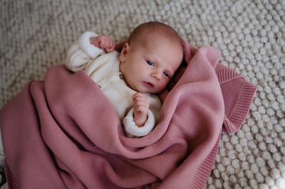 Wiegdeken - Omslagdeken - Babydeken - Lente en zomerdeken - 100% katoen - Pure Baby Love - 80x100cm – roze