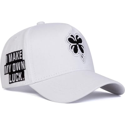 Unisex Klaver Borduurwerk Baseball Net Caps Lente En Zomer Buiten Verstelbare Casual Hoeden Zonbescherming Hoed white