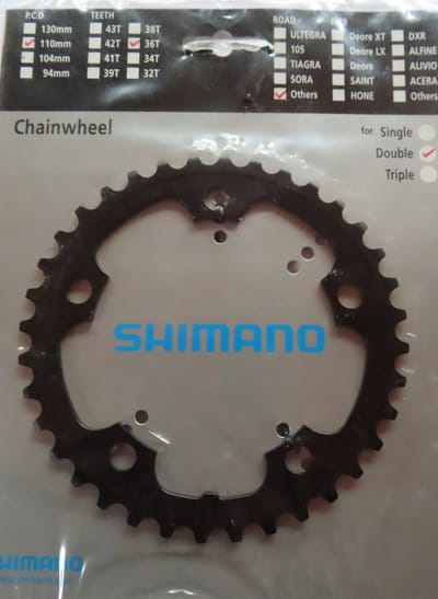 Kettingblad 36T Shimano FC-CX50 Zwart - Cyclocross