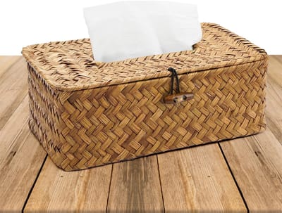Dailygoods- Tissuebox Handgeweven - Opbergdoos - Rotan - Decoratief - Duurzaam - Afmetingen 23x13x9 cm - Zakdoekdoos