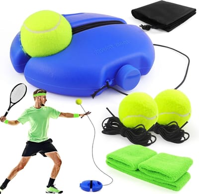 Tennis Trainer met 2 Vervangende Ballen en Koord voor Buiten, Zelfstudie en Oefening in de Tuin