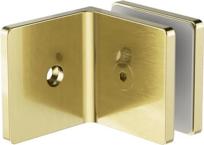 Owen & Fich Glaswand Bevestiging 10mm - Glasklem Douchewand Geborsteld Champagne Goud | Brushed Champagne Gold PVD