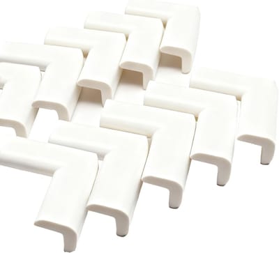Rubberen Hoekbeschermers voor Kindveiligheid - Zelfklevende Schuimrandbeschermers voor Tafel en Meubels - 10 Stuks Witte Pads tegen Scherpe Hoeken