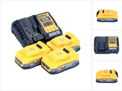 DeWalt DCB 1104 E3 accustartset 12 V / 18 V 3x Powerstack-accu 1,7 Ah + DCB 1104 lader