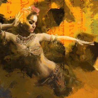 Safaary - Arabische Schilderij Egyptische Buikdanseres