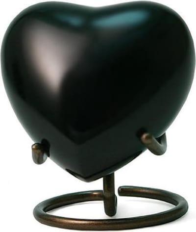 Urnencenter Satori Onyx Hartjes urn - Urn - Urn voor as - Urn Hond - Urn Kat - Urn Deelbewaring - Mini Urn - Kunstobject - 50 ml