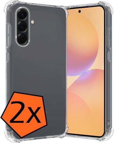 Hoes - 2 Stuks - Geschikt voor Samsung Galaxy A36 - Sterk & Shockproof - Siliconen Case - Back Cover - Telefoon Hoesje Shock Proof - Transparant