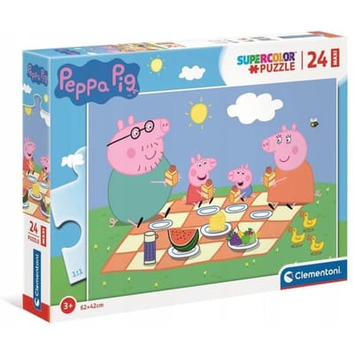 Clementoni - Puzzel - 24 Maxi Stukjes - Peppa Pig - Kinderpuzzel - Vanaf 4 Jaar