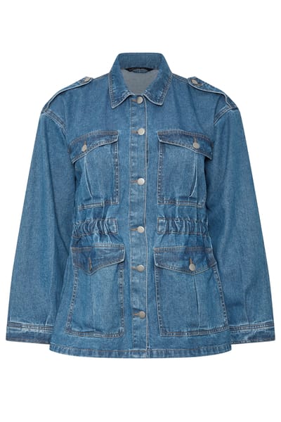 Limited Collection Blauw Spijkerjack Met Elastische Tailleband Size 38