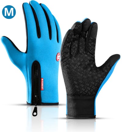 Bovista Handschoenen - Touchscreen Handschoenen - Fietshandschoenen - Winter - Heren - Wielrenhandschoenen - Lichtblauw - Maat M