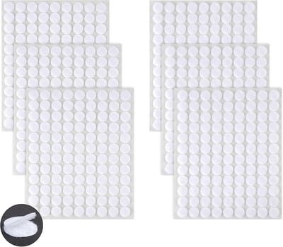 324 paar zelfklevende klittenbandstickers, 10 mm dubbelzijdige plakbandstickers, verwijderbare stickers zonder sporen, knutselstippen, ronde stickers voor thuis, school en kantoor