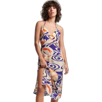 Superdry - Halflange slipjurk met print - Dames - Jurken