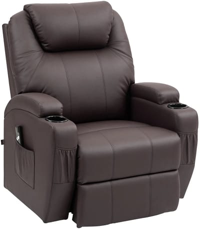 Sta op stoel elektrisch - Relaxfauteuil - Zetel - Stof - 1 persoons - Met armleuning - Zeer comfortabel - Elektrisch - Koffiebruin