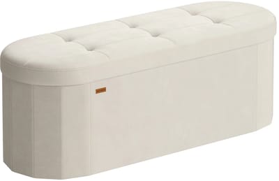 uJOY Bank met opbergruimte - Comfortabele zitting - Opbergruimte van 110L - Beige - Draagvermogen tot 300 kg - Stevige constructie