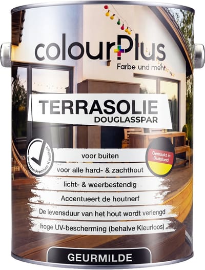 ColourPlus Terrasolie - Houtolie voor Buiten - Bescherming Meubelolie - Beits - Douglas - 2,5 Liter