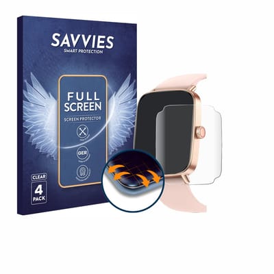 Savvies - Screenprotector voor Fitpolo IDW28 1.85" - Folie Beschermfolie transparant volledig dekking 4 Stuks