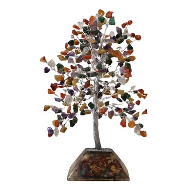 Ancient Wisdom - Edelsteen - Edelsteenboom met organietbasis multicolor one size - kristallen - decoratie - spiritualiteit - meditatie - energie - healing