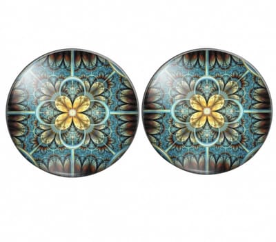 Clip oorbellen- Groen- 2 cm- geen gaatje- Charme Bijoux