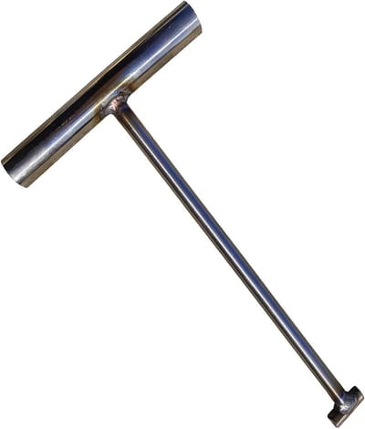 Puthaak - T Handvat Lifter - Zware Deksel Hef - Duurzame Staalconstructie - 40 cm - Zilver