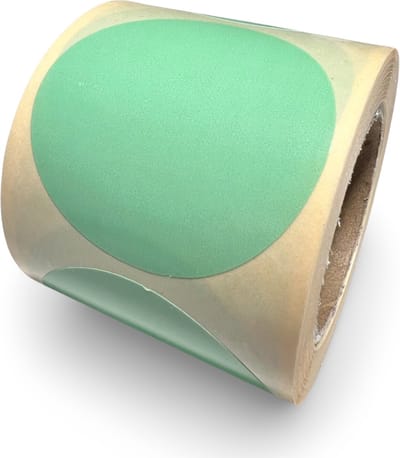 Groene Sluitsticker - Ibiza Mintgreen - 250 Stuks - XL - rond 50mm - sluitzegel - sluitetiket - preegsticker - chique inpakken - cadeau - gift - trouwkaart - geboortekaart - kerst