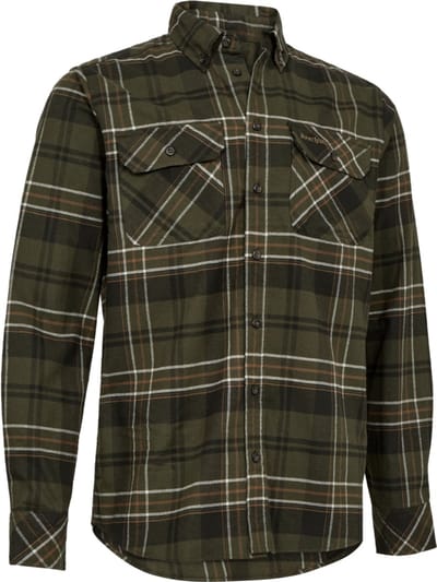 Deerhunter Caleb Overhemd Outdoor Overhemd Scandinavisch Overhemd Jacht Overhemd Lange Mouwen Overhemd Green Check Maat -41/42