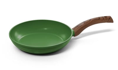 Cook & Pan Koekenpan Ø 24 cm Groen - PFAS vrij - Alle Warmtebronnen - Cool Touch Handgreep - Koeken Pan met 7 jaar Garantie - Krasbestendige Anti Aanbaklaag - Vaatwasserbestendig - Gas, Inductie, Elektrisch, Oven