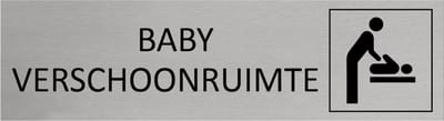 CombiCraft Aluminium deurbordje Baby verschoonruimte 165x45mm - per stuk