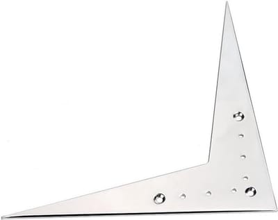 Grote 6-snarige vliegende V-stijl gitaar brug staartstuk - onderdelen - zilver - gitaar accessoires - vliegende V gitaar.