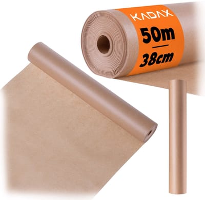 KADAX bakpapier op rol, 38 cm x 50 m, perkamentpapier met siliconencoating aan beide zijden, antiaanbak hittebestendig, bakpapier, bakaccessoires