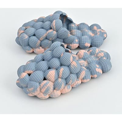 Sandales d'été unisexes pour femmes, pantoufles d'extérieur à bout ouvert, mode créateur, pantoufles amusantes de massage à bulles, chaussures d'été de plage 45-46 gray