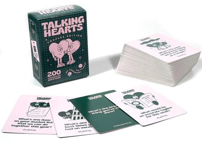 Talking Hearts Couples Edition – 200 Conversation Starter Cards for Couples | Fun & Deep Relationship Game