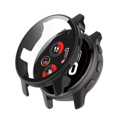 Stravo Screen protector case voor Garmin Venu 2S - Full Cover Hard Case / Beschermend Hoesje - Zwart - Garmin screenprotectors