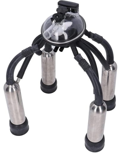 Melkmachine Melkklauw - Melkbeker Cluster - Efficiënt Melken - Roestvrij Staal - 4.52 Lb - Zilver