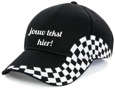 Grand Prix pet bedrukt met tekst - zwart - gepersonaliseerd met tekst - formule 1 - motorsport - autosport