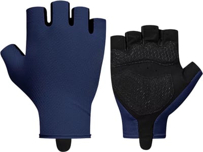 Fietshandschoenen Halfvinger Zomer voor Heren en Dames – MTB Wielrenhandschoenen, Schokabsorberend, Fiets Handschoenen voor Mountainbike en Racefiets - Blauw - Maat S